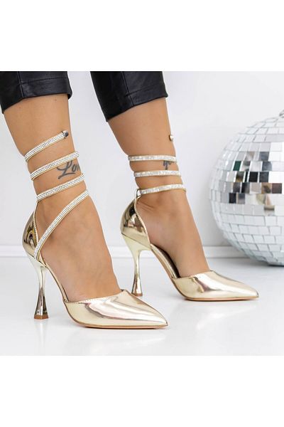 mei Thin Heel Shoes 3XKK60 Gold |