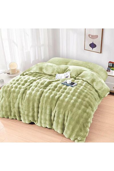 Pucioasa Cocolino Spot blanket 200x230cm, Light green