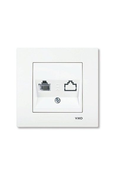 Viko by Panasonic Single CAT5 Data Socket VIKO KARRE White