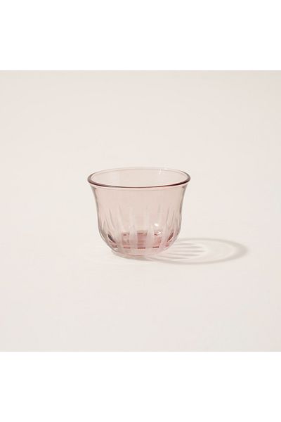 Dallaty 6pcs glass coffee set pink