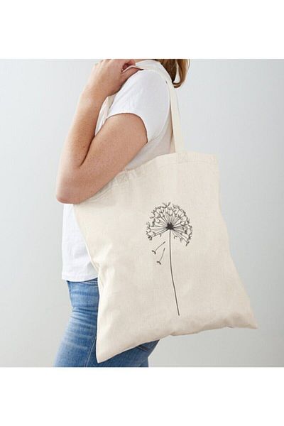 GİFTORA Dandelion Flower Series 1 Design Raw Cloth