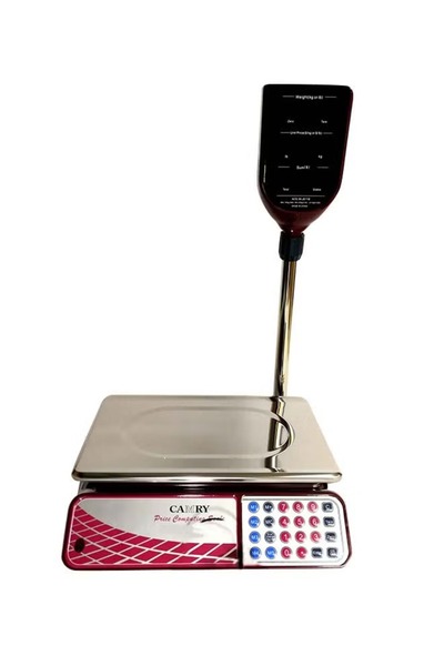 CAMRY ميزان تجاري رقمي 30 كجم فضي/أحمر/أسود 35.5 × 23.5 سم
