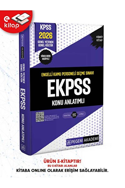 Pegem Akademi Yayıncılık 2026 EKPSS Engelli Kamu Personeli Seçme Sınavı Konu Anlatımlı E-Kitap