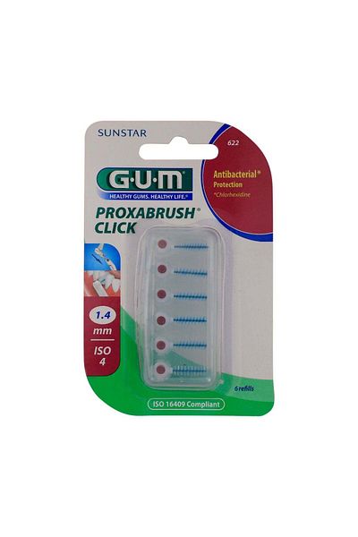 GUM 622 Proxabrush Click Refills 6's