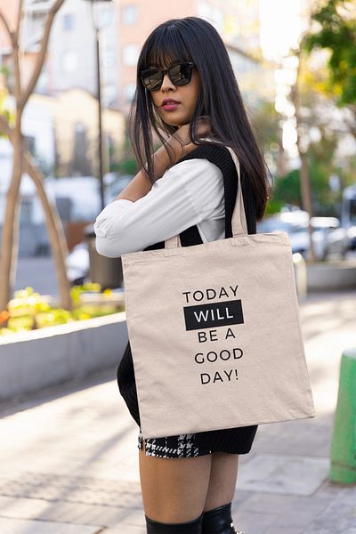 GİFTORA Good Day Printed Cloth Bag