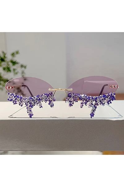 Store Purple Stone Party Glasses