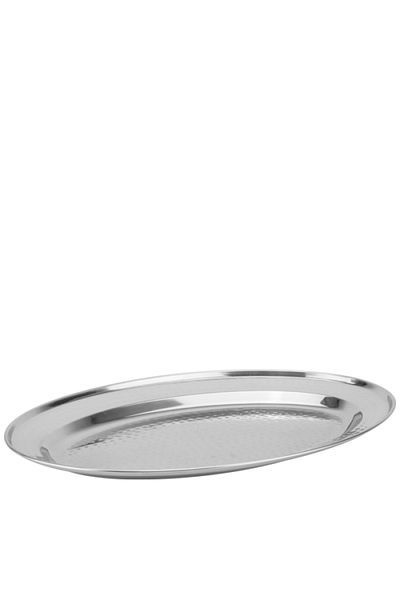 Culinaro Oval textured stainless steel platter CULINARO, 45cm