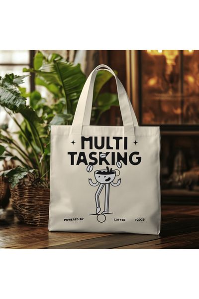 GİFTORA Multi Tasking Printed Canvas Special Production Bag