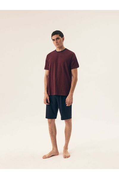 Henderson Men's Pajama 2-Piece Set Shorts & T-Shirt 100% Cotton Striped Comfortable & Minimalist | Dive