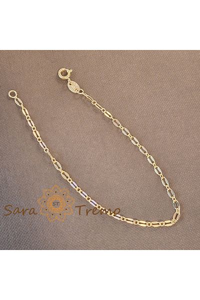 saratremo Unisex Gold-Plated Bracelet – New Model, 19 cm