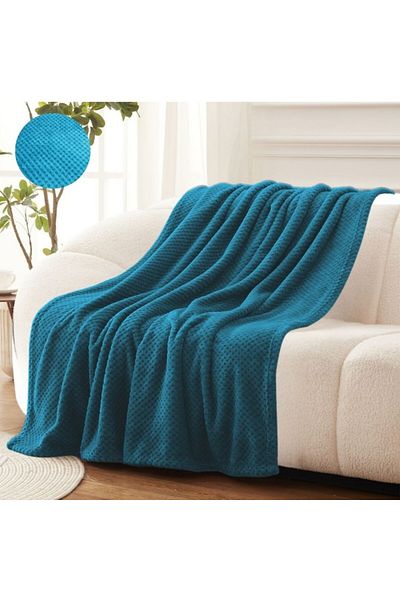 Pucioasa Cocolino Dot Blanket 200x230cm, Turquoise