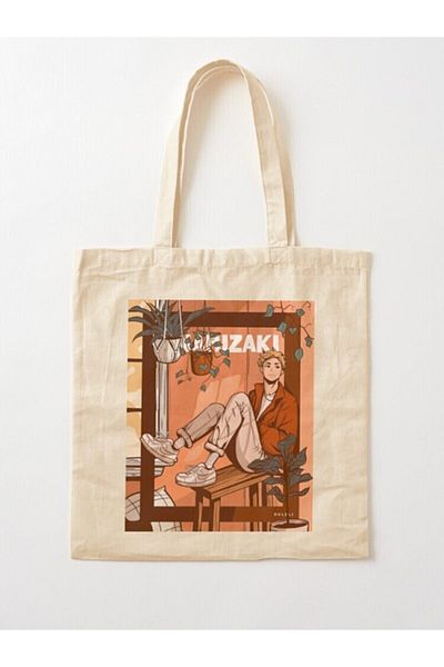 GİFTORA Atsumu Miya Printed Raw Cloth Bag