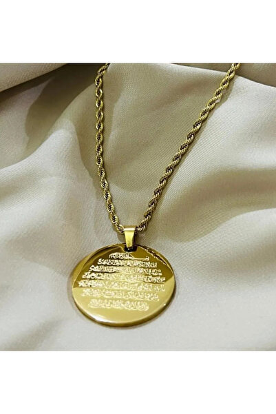 SERENİTY AKSESUAR سلسلة محفورة من الفولاذ المقاوم للصدأ مضمونة على شكل قلادة ...