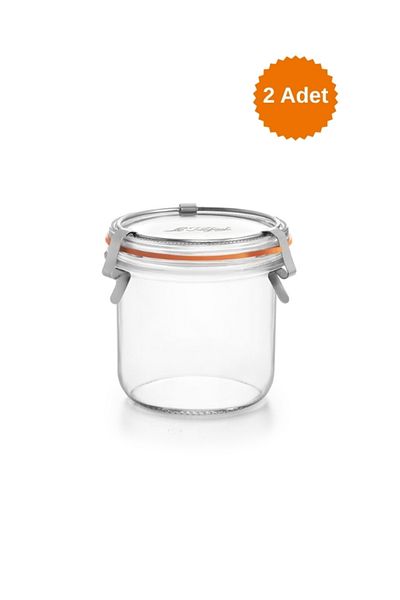 Le Parfait 3 Clip Glass Jar 425 ml (2 Pieces)
