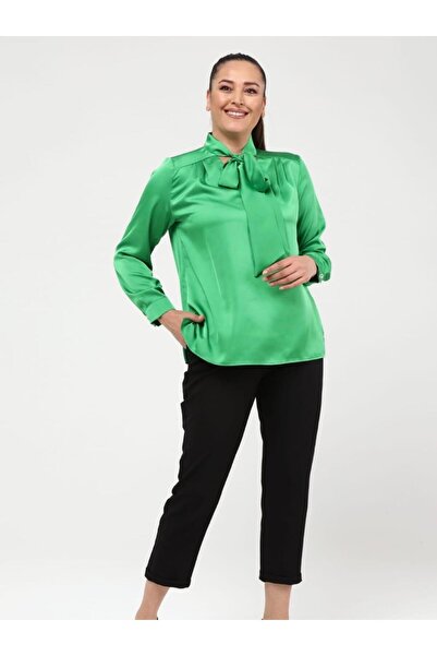 Javelin Collection Plain Bluz with Scarf and Cuffs