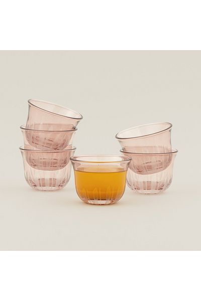 Dallaty 6pcs arabic coffee cup set, light purple