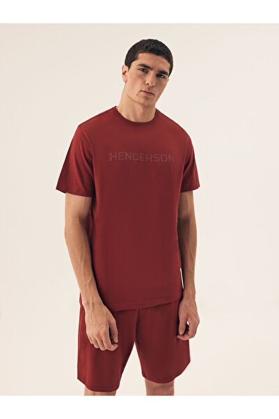 Henderson Men's Summer Pajama 2-Piece Set Shorts & T-Shirt 100% Cotton with Logo Comfortable | Daft