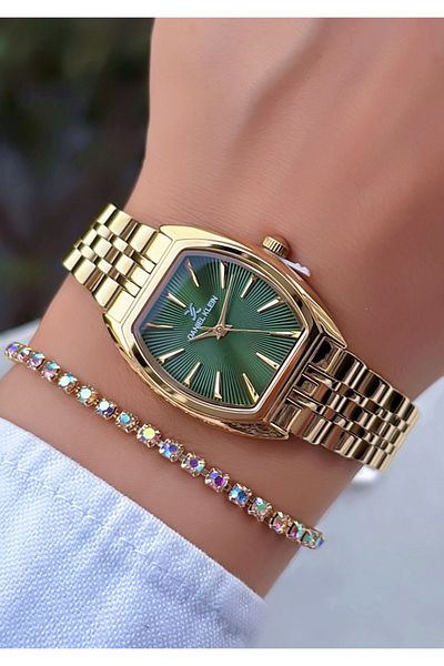 Daniel Klein Original Invoiced 2 Years Warranty 3Atm Waterproof Gold Gold Color Women's Wristwatch with Bracelet Gift