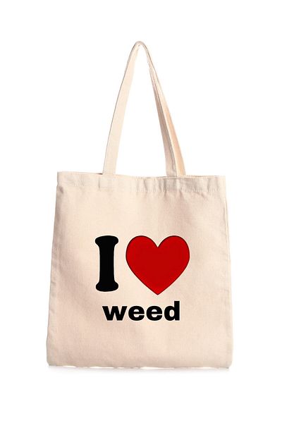 GİFTORA I Weed Printed Canvas Bag