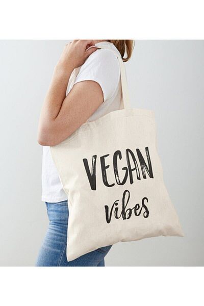 GİFTORA Vegan Vibes Designed Raw Cloth Shoulder