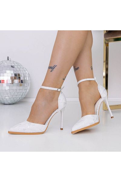 mei Stiletto Shoes 3DC30 White