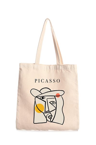 GİFTORA Picasso Printed Canvas Tote Bag