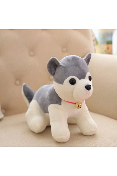 rexa Soft Husky Stuffed Puppy – 22 x 18 x 34 cm, Cuddly Dog Plush Toy for Kids & Animal Lovers