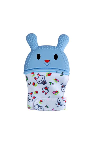 STEM Baby Teether Rabbit Gloves – Soft Silicone Teething Mitten for 3-7 Months, BPA-Free