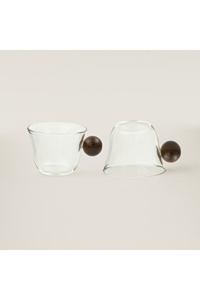 Dallaty 6pcs coffee cup set with wooden handles