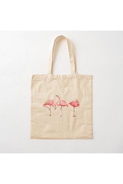 GİFTORA Flamingo Themed Printed Raw Shoulder