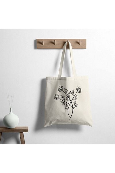 GİFTORA Minimal Flower Rose Bouquet Printed Raw B