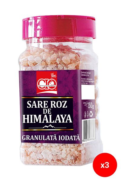 CİO Sare roz de Himalaya granulată iodată 350g x 3 buc