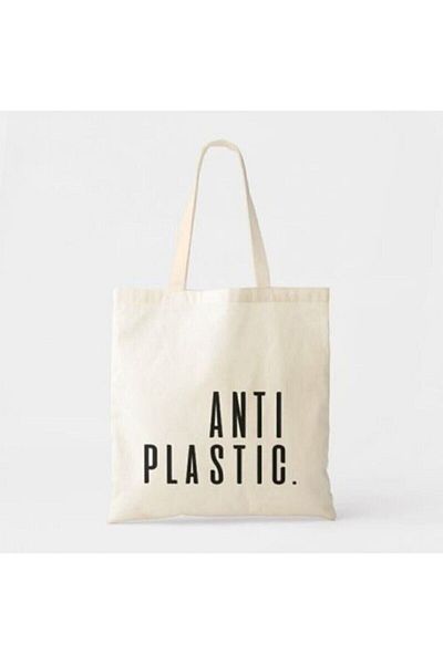 GİFTORA Anti-Plastic Themed Raw Cloth Shoulder
