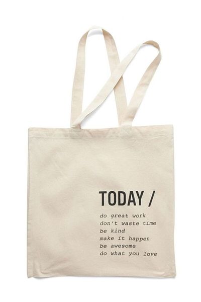 GİFTORA Today Printed Raw Cloth Shoulder Bag