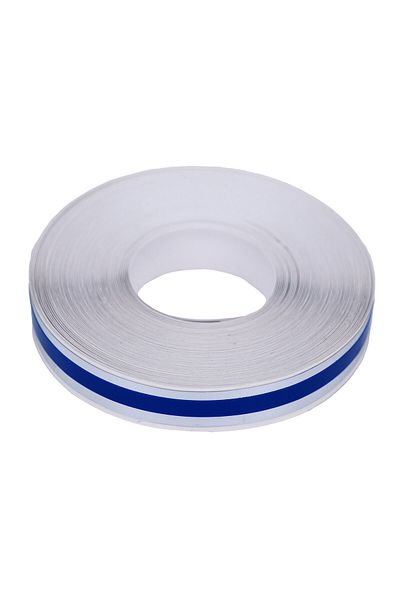 Mega Oto Market 12mm Διπλή λωρίδα επινικελωμένη χρώμιο μπλε ριγέ αυτοκόλλητη ταινία αλουμινόχαρτο Επιμετάλλωση λωρίδας τροχού αμαξώματος αυτοκινήτου