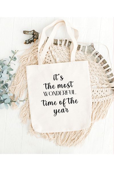 GİFTORA Cloth Bag It's the most wonderful time of the year Christmas Gift