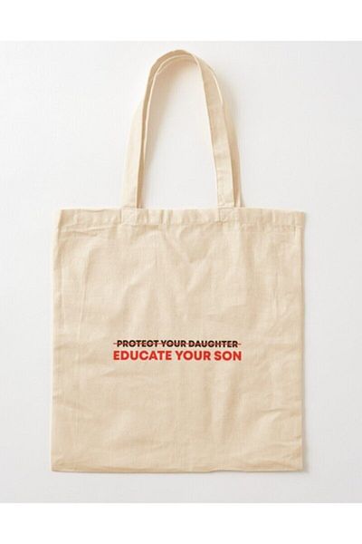 GİFTORA Educate Your Son - Feminist Raw Cloth