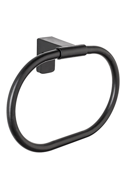 Tema Premium Yuvarlak Havluluk (Mat Siyah)