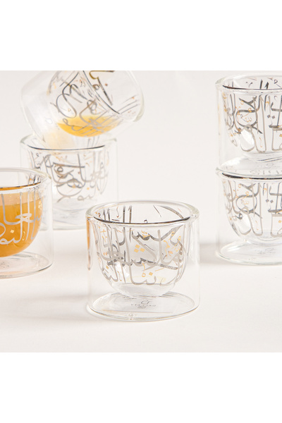 Dallaty Oulfa transparent glass 6 pcs Cawa cup