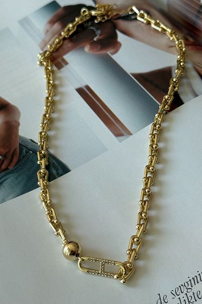 Trendy Butik Interlocking Chain Necklace