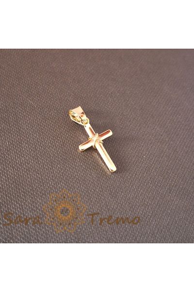 saratremo Small Cross 2 cm with Symbol – Holy Connections of Jesus's Crucifixion