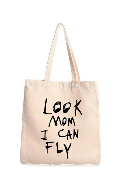 GİFTORA Look Mom Printed Canvas Tote Bag