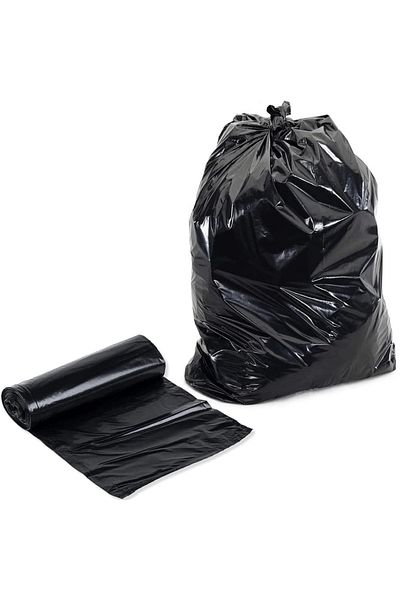 Ledarmy Professional Industrial Battal Size Garbage Bag 10 Rolls 800g 100X150Cm Black Durable 200 Liters