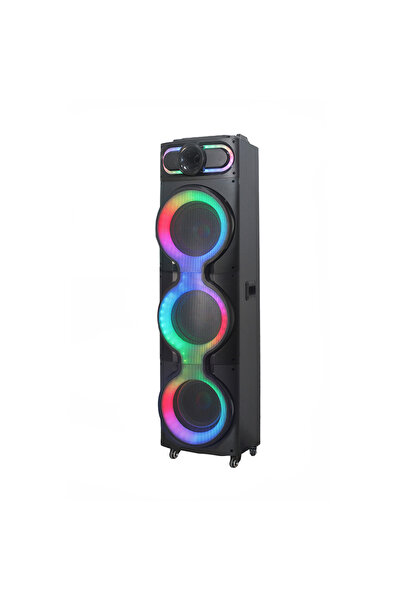 Megafox Teknoloji Zore GD-3126 Dijital LED Göstergeli Mikrofonlu RGB TWS Üçlü 10 inç Stereo Bass Kablosuz Karaoke Hop