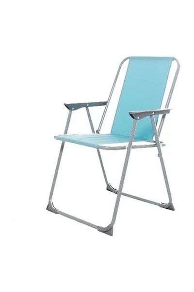 OMC Scaun de gradina si camping OMC, albastru, metalic, pliabil, 54.5 x 80 x 57 cm
