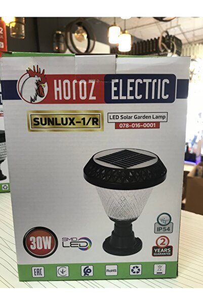 Horoz Elektrik SOLAR BAHÇE ARMATÜRÜ HOROZ 30W YUVARLAK 6400 K