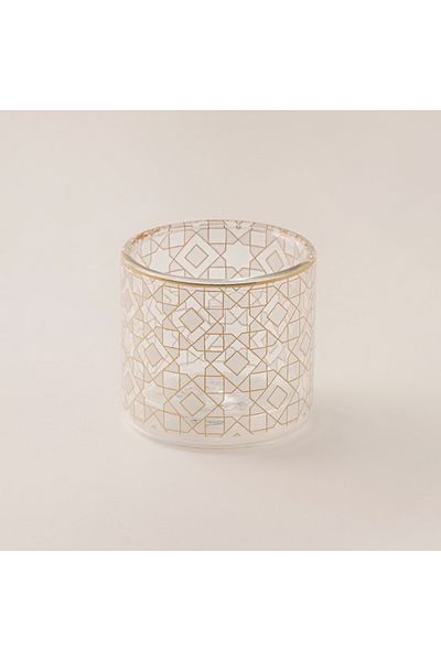 Dallaty Glass Coffee Cups Set 6Pcs, Gold