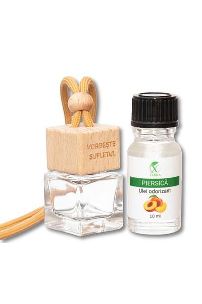 XTERRA | SET OF AROMADIFUSER BOTTLE AND CAR FRESHENER OIL WITH PEACH FLAVOR | 10 ml