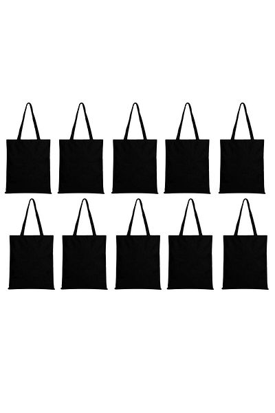 GİFTORA Black Cloth Bag 10 Pcs