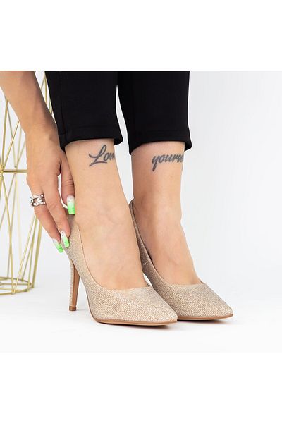 mei Thin Heel Shoes XKK250B Gold |